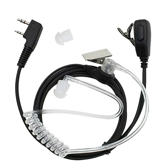Auriculares de radio bidireccional,2 pines de 2.5 mm / 3.5 mm de tubo acústico secreto Walkie Talkie con micrófono Compatible Two Way Radio Earpiece Sunnimix Auriculares walkie con micrófono