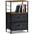 thumbnail image 3 of Sorbus 2-Drawer End Table - Bedside Furniture with 2 Shelves -Shelf Storage Accent Table Chest, 3 of 9