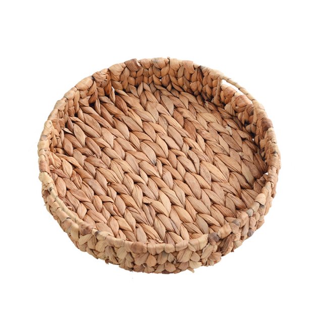 Monstrate Bandeja de almacenamiento tejida para el hogar Sala de estar Oficina Hotel Diseño simple Organizador de controles remotos de frutas y Almacenamiento y organización del hogar 33x6cm