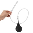 thumbnail image 4 of Kit de pera de enema de silicona negra de 224 ml para ducha anal limpia con manguera y boquilla reemplazable para hombres y mujeres, 4 of 10