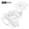 thumbnail image 2 of Harper & Bright Designs 90" L Shaped Convertible Sofa Bed with Chaise and Storages Racks, Pull Out Sleeper Corner Couch w/USB Ports for Dorm Apartment Office, Light Brown, 2 of 18