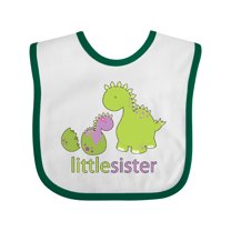 Inktastic Little Sister Purple Girls Baby Bib