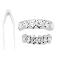 thumbnail image 2 of Hip hop dientes postizos, decoración de dientes de latón reutilizable superior inferior para la fiesta para concierto para el desfile de modas, 2 of 7