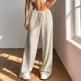 thumbnail image 5 of Women's Soft Knit Drawstring Elastic Waist Pants With Side Pockets, Tummy Control Pull On Trousers, Comfy Casual & Lounge Stretch | TruHer,Khaki S, 5 of 9