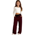 thumbnail image 5 of YOUYEDIAN Girls Wide Leg Sweatpants Casual Versatile Athletic Pants, 5 of 5