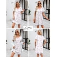 thumbnail image 4 of Avidlove Cotton Nightgowns for Women Short Sleeve Sleep Shirts Soft Nightdress Sleepwear, 4 of 6