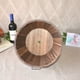 thumbnail image 5 of Maceta redonda de madera con forma de barril para flores, decoración para el hogar, la oficina, el jardín, el patio o bodas. Round Top_M, 5 of 7
