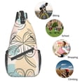 thumbnail image 6 of ZNDUO Sling Bag, Men Shoulder Backpack Small Cross Body Chest Sling Backpack-Clover Leaves Pattern, 6 of 8