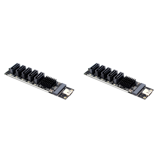Tarjeta Adaptadora Tipo C A SATA 3 0 5 Puertos 6Gbps Expansión Chip JM575+JMS580