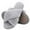 Gray, variant on Open Toe Cross Band Womens House Slippers Fluffy Indoor Slip On Slippers
