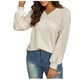 thumbnail image 2 of Puntoco Moda de mujer Otoño Cuello en V Ocio Manga larga Tops sólidos Puntoco Puntoco-1537, 2 of 9
