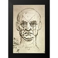thumbnail image 2 of Da Vinci, Leonardo 11x14 Black Modern Framed Museum Art Print Titled - Proportions of the Face, 2 of 5