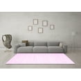 thumbnail image 3 of Ahgly Company Machine Washable Indoor Square Solid Pink Modern Area Rugs, 5' Square, 3 of 4