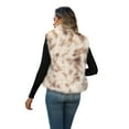thumbnail image 3 of ieFashion Womens Faux Fur Vest Stand Collar Sleeveless Zip Up Vest Cardigan Top Fuzzy Coats Jacket Fluffy Outwear with Pockets,Khaki,S, 3 of 9