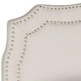thumbnail image 3 of SAFAVIEH Skyler Retro Arched Upholstered Headboard with Nail Heads, King, Taupe, 3 of 3