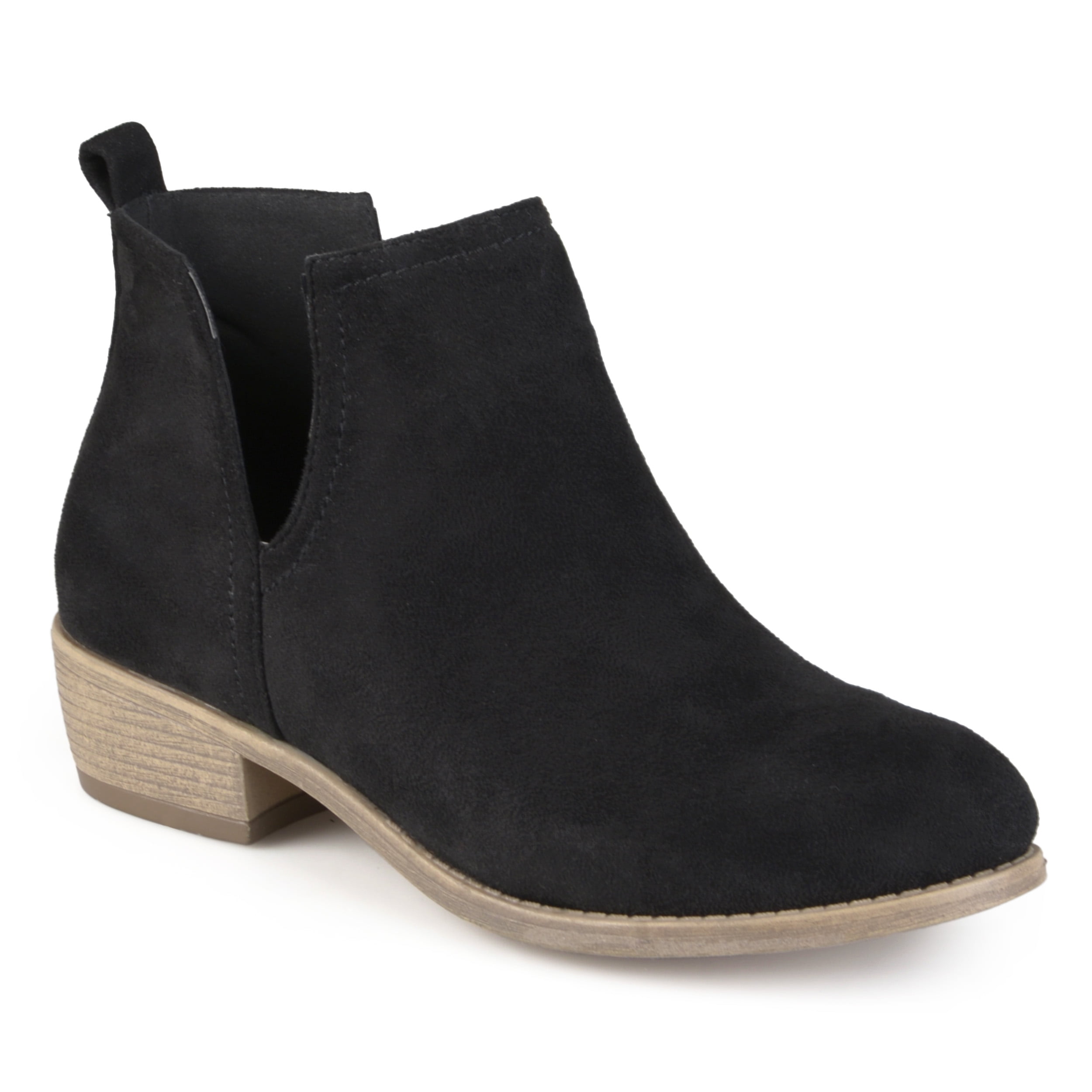 Womens Faux Suede Cut-out Round Toe Boots - Walmart.com