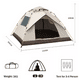 thumbnail image 4 of Tienda De Acampar Casa Campaña Camping Grande Impermeable Beige Cafe, 4 of 5