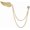 Gold, variant on Angel Wings Tassel Chain Brooch - Rhinestone Lapel Pin, Gold Silver Crystal Wings Coat Breastpin Women Men's Suit Accessories