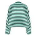 thumbnail image 6 of Horkkom Striped Shirt Women Casual Crewneck Long Sleeve Shirts Loose Comfy Blouses L, 6 of 7