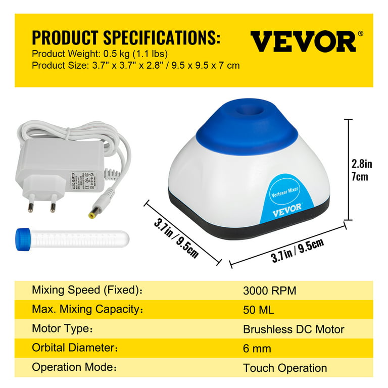 7000 RPM Mini Vortex Mixer, Paint Mixer with Touch Function, Air Brush  Acrylic Paints Mixing, Lab Mixing, Nail Polish,Eyelash Adhesives Mixing,  Lab