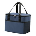 thumbnail image 4 of Bolsa térmica térmica para almuerzo, bolsa para transportar alimentos, bolsa organizadora comercial suave. Azul marino, 4 of 9