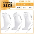 thumbnail image 2 of Bocaoying 6 Pairs Womens Ruffle Socks, Cute Lace Frilly Socks with Bowties, Sweet Dress Socks Lolita Socks (White), 2 of 7