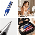 thumbnail image 5 of EXLEAF 2026 New 3Pcs Tweezers for Women Makeup Glow Tweezers Pinzas Para Cejas Stainless Steel Tweezers Eyebrow Tweezers Blue Style 5, 5 of 6