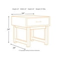 thumbnail image 4 of Ashley Furniture Mondoro 1 Tiroir Table Carrée en Brun Grisâtre, 4 of 5