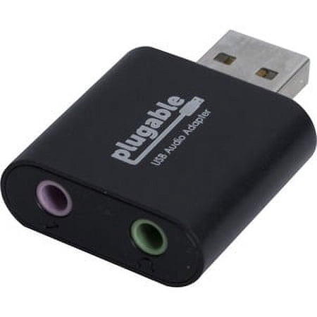 UPC: 0819927010654 | Plugable USB Audio Adapter with 3.5mm Speaker-Headphone and Microphone Jack  Add an External Stereo Sound Card to Any PC  Compatible with Windows  Mac  and Linux