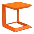 thumbnail image 1 of Pemberly Row Table d'Appoint de Patio Moderne en Aluminium, Fini Poudre, Orange, 1 of 5