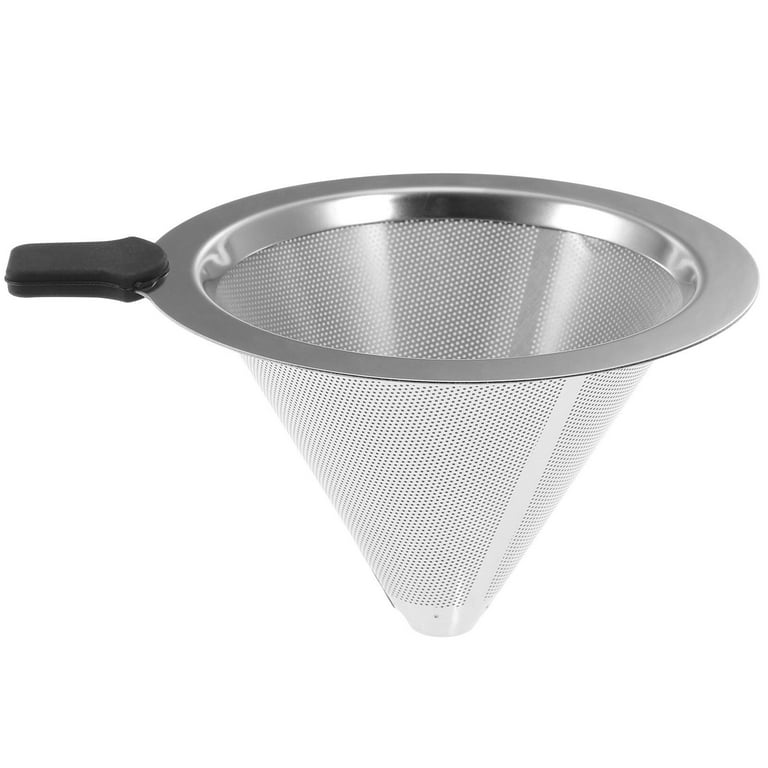 Household Stainless Steel Coffee Filter Mesh Hanging Ear Drip Double Layer  Foldable Mesh Sieve Funnel Filterless Paper Filter - Coffee Filters -  AliExpress