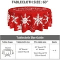thumbnail image 4 of Merry Christmas Tablecloth Round 60 Inch Snowflake Tablecloth Waterproof Polyester Washable Table Cover with Winter Snowflake Pattern Table Cloth for Kitchen Dining Room Christmas Party Picnic Patio, 4 of 6