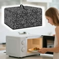thumbnail image 3 of FOR U DESIGNS Blackboard Graffiti Print Microwave Oven Dust Cover Portable Microwave Oven Folding Covers Stain Resistant Toaster Oven Case Protector with Top Handle-S, 3 of 8