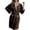 Coffee, variant on Xijirk Women Bath Shawl Collar Contrast Tie Belt with Side Pockets for Shower Bath and Home Loungewear,,L