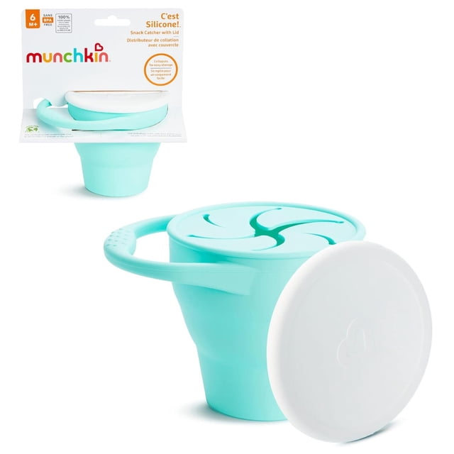 Contenedor alimentos silicón con tapa Bebé Munchkin Menta