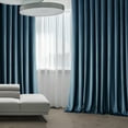thumbnail image 4 of HPD Half Price Drapes Avalon Blue Heritage Plush Velvet Room Darkening Curtains for Bedroom & Living Room Curtains (1 Panel), Window Curtains 120 inches long, Extra Wide Curtains & Drapes, 100W X 120L, 4 of 10