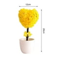 thumbnail image 6 of Twowood Fake Flower Plant Heart Shape Plum Blossom Plastic Patio Yard Simulated Flower Pot for Shelf Stand, 6 of 10