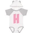 thumbnail image 3 of Inktastic Pink and White Polka Dots Letter H Boys or Girls Baby Bodysuit, 3 of 5