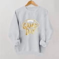 thumbnail image 2 of Gamivast Womens Fashion Hoodies & Sweatshirts Game Day Gold Glitter Football Print Crew Neck Long Sleeve Pullover Tops Trendy Casual Athletic Wear, 2 of 5