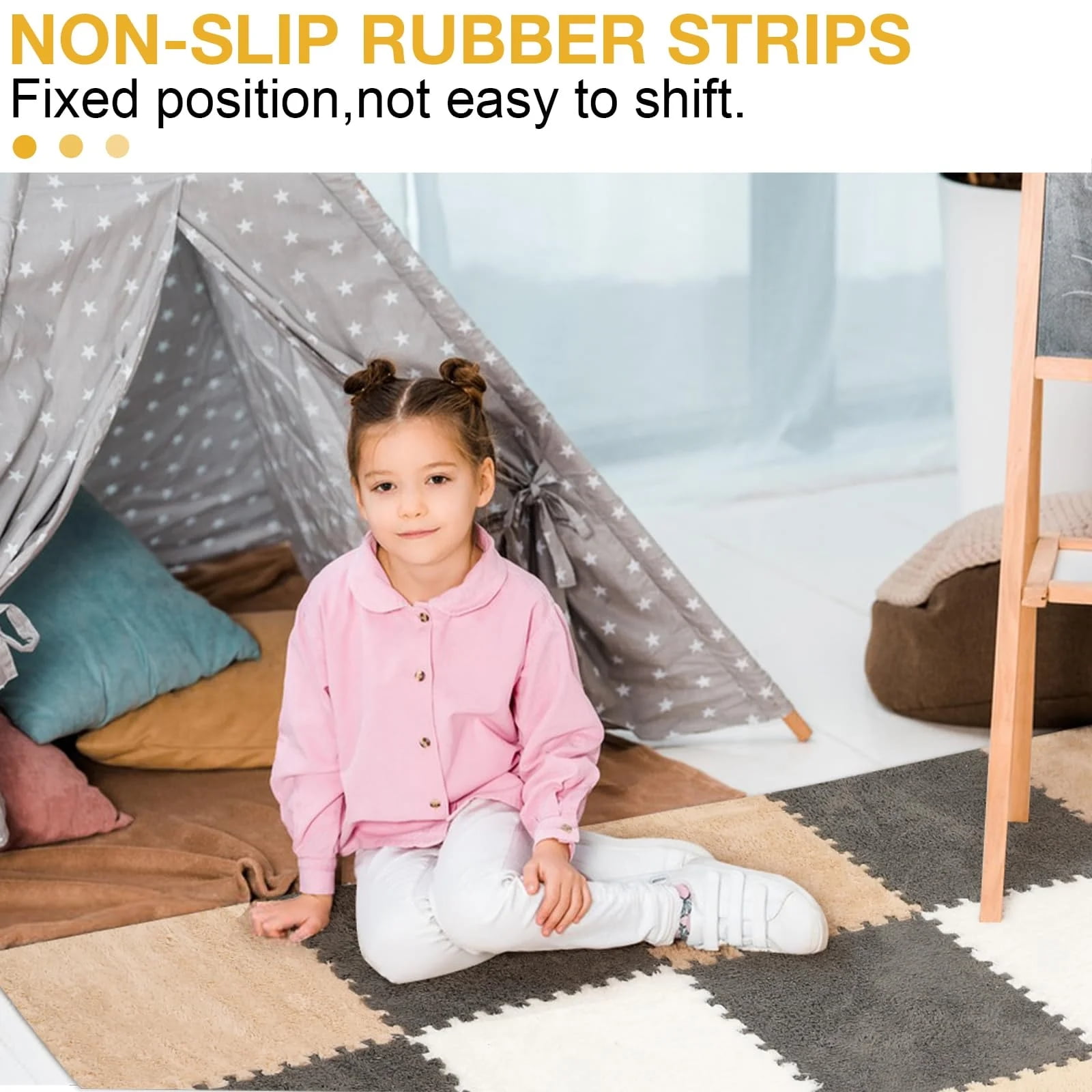 20Piece Carpet Squares Puzzle Mat 11.8" x 11.8" Plush Interlocking Carpet Tiles, Foam Floor Tiles for Baby Play Mat - Kids Soft Play Mats Anti Slip Jigsaw Flooring Playmat Playroom Rug