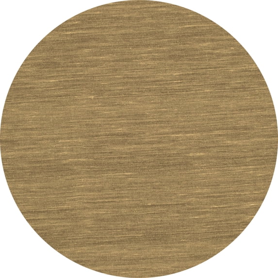 Ahgly Company Indoor Round Abstract Brown Contemporary Area Rugs, 7' Round
