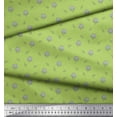 thumbnail image 2 of Soimoi Green Cotton Jersey Fabric Leaves & Lotus Floral Print Fabric by the Yard 58 Inch Wide, 2 of 3