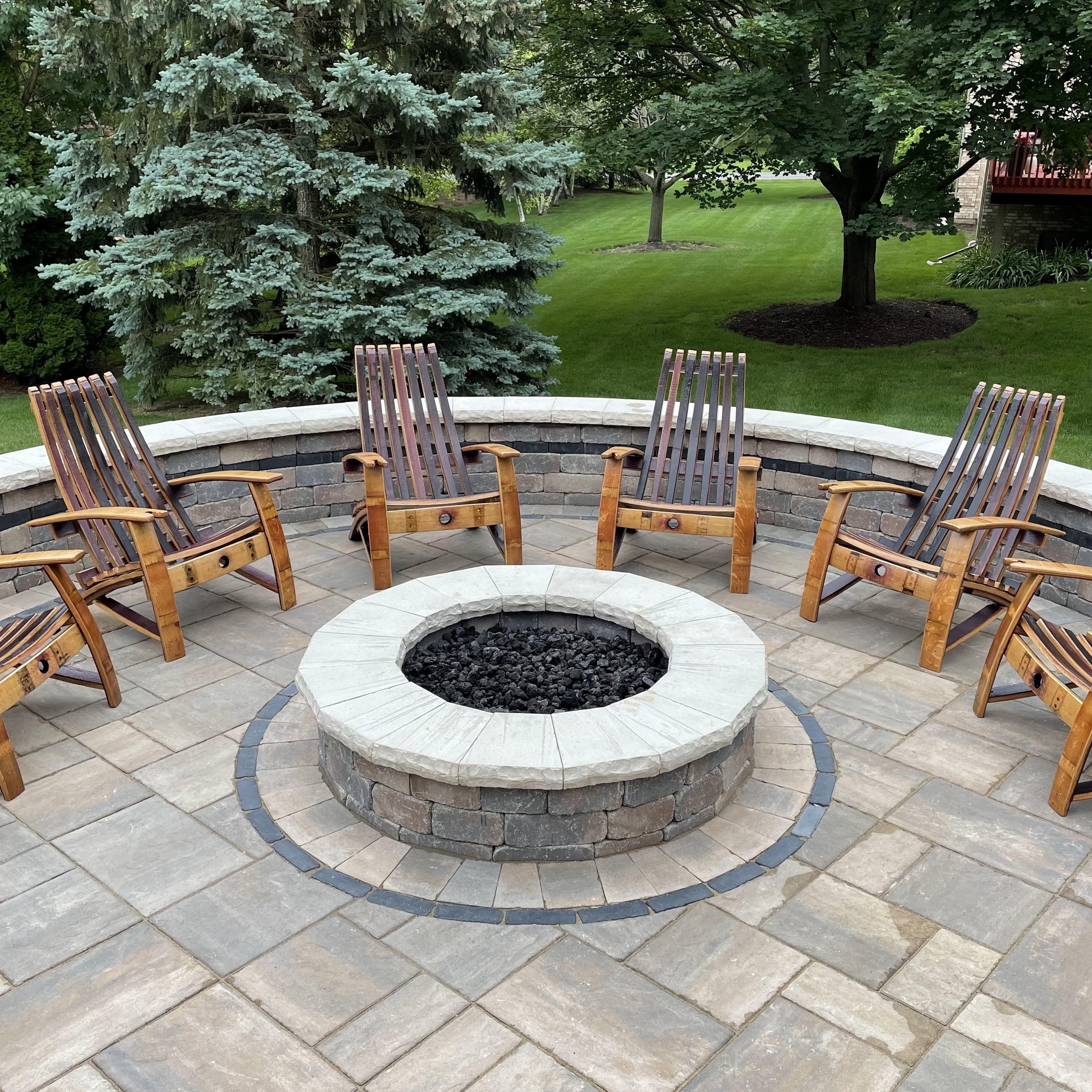 Wine Barrel Adirondack Chair