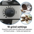 thumbnail image 2 of Hamilton Beach Electric Burr Coffee Grinder, 14 Cups, 18 Grind Settings, Stainless Steel, 2 of 9