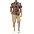 thumbnail image 2 of MODA NOVA Big & Tall Men's Casual Summer Animal Printed Button Down Shirts, 2 of 5