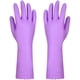 thumbnail image 2 of Guantes de limpieza para lavavajillas domésticos sin látex, forro de algodón, guantes de cocina, 2 pares (púrpura, mediano) Jormftte WMPH-692, 2 of 7