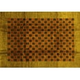 thumbnail image 1 of Ahgly Company Machine Washable Indoor Rectangle Abstract Yellow Contemporary Area Rugs, 5' x 7', 1 of 4