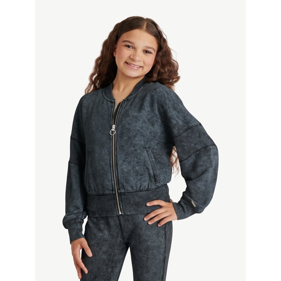 Justice Girls Washed Fleece Bomber, Sizes XS - XLP