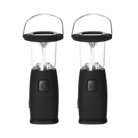 

2pcs Portable Hand-Up Crank Dynamo Solar Lantern 6 Led