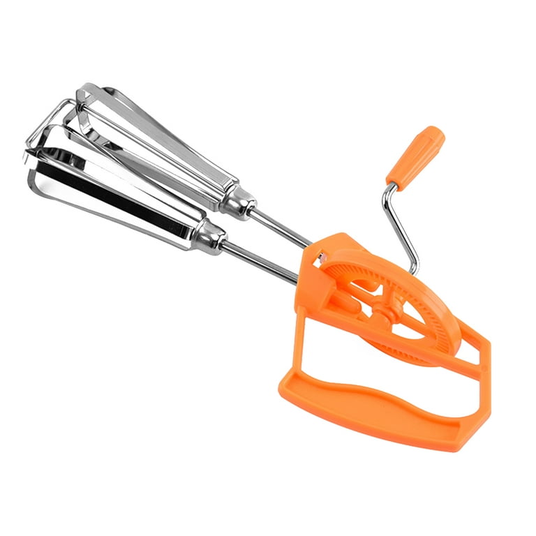 Kings County Tools Red Manual Hand Mixer | Egg Beater with Crank |  Non-Electric Kitchen Whisk | Fast Rotary Action | Made in Italy